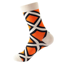 Lade das Bild in den Galerie-Viewer, Orange Criss - Cross Crazy Socks - Crazy Sock Thursdays
