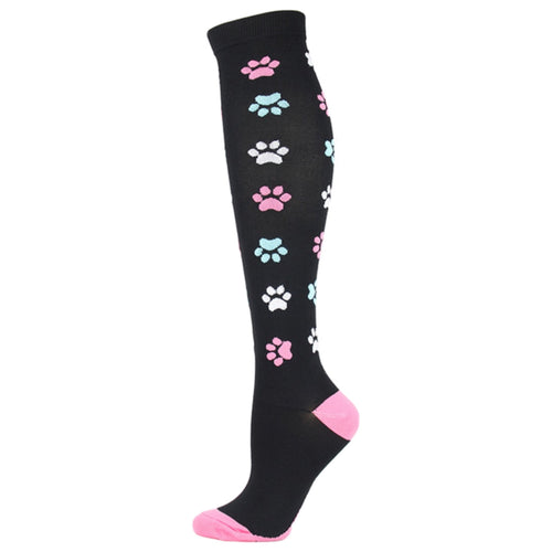 Paw Print High Crazy Socks - Crazy Sock Thursdays